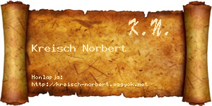 Kreisch Norbert névjegykártya